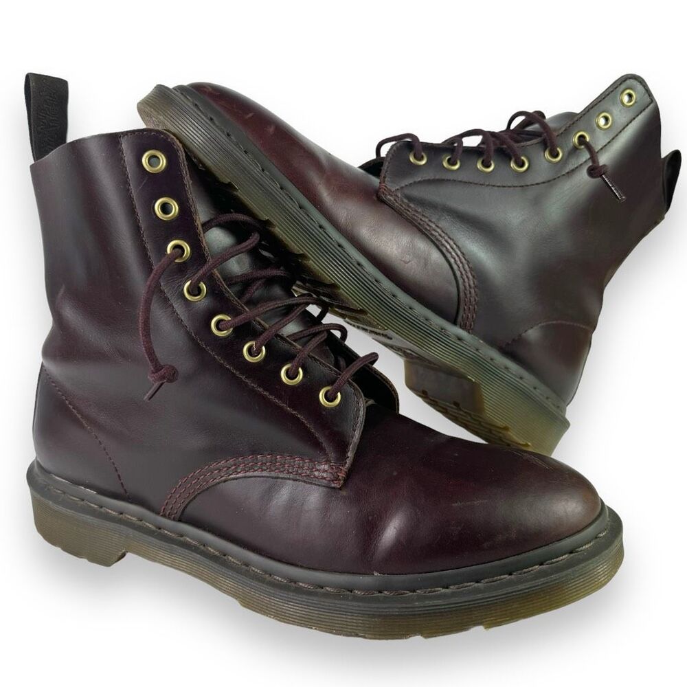 Dr. Martens Burgundy Leather Boots